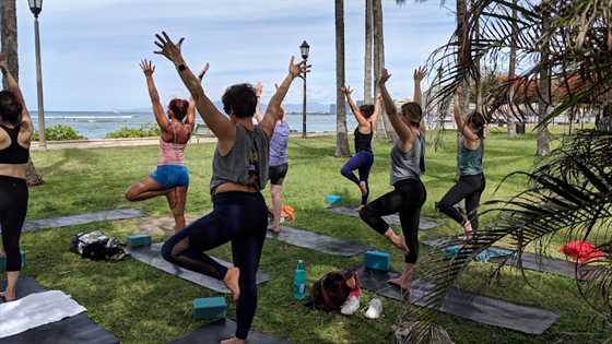 Yoga Under The Palms Waikiki