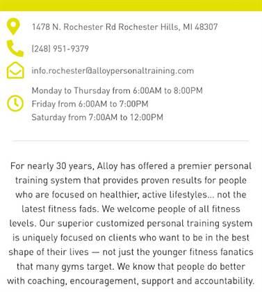 Alloy Personal Training Rochester